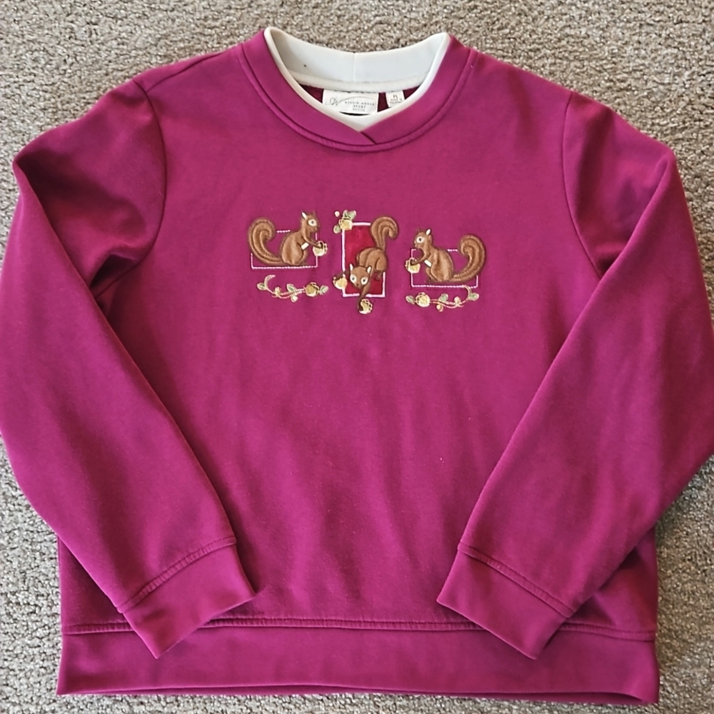 Fall theme embroidered sweatshirt